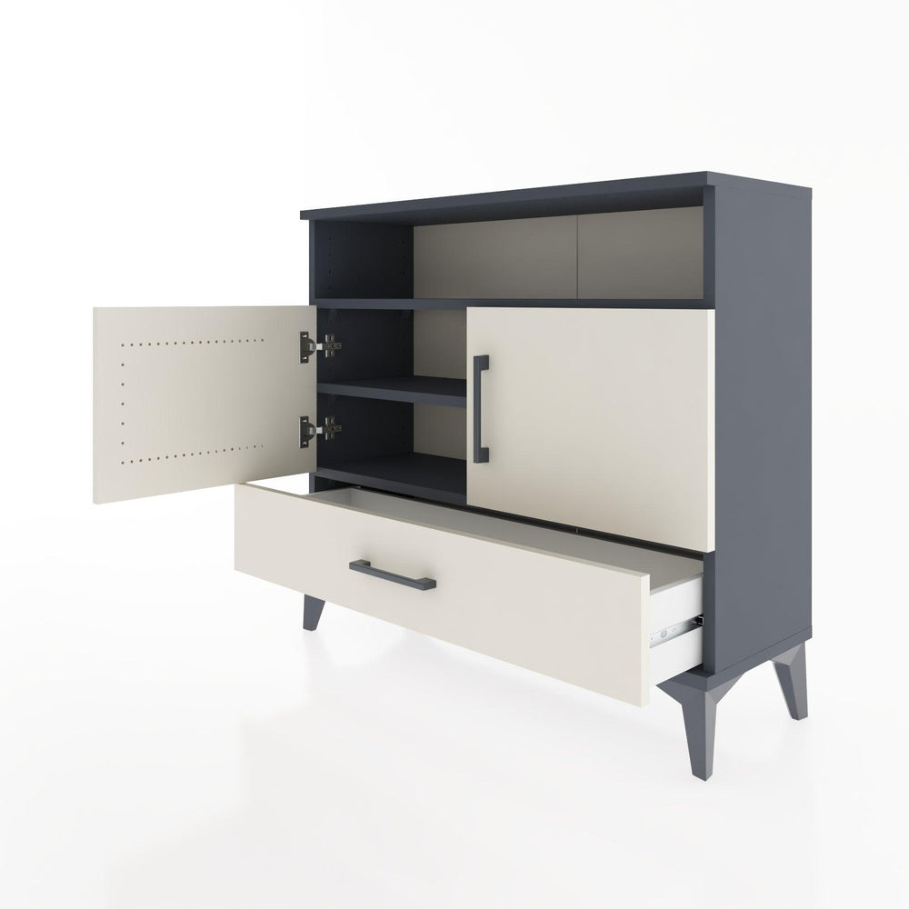 Woodntry Modüler Şifonyer Raf Kapak Çekmeceli 88x30x68 cm Antrasit - Woodntry