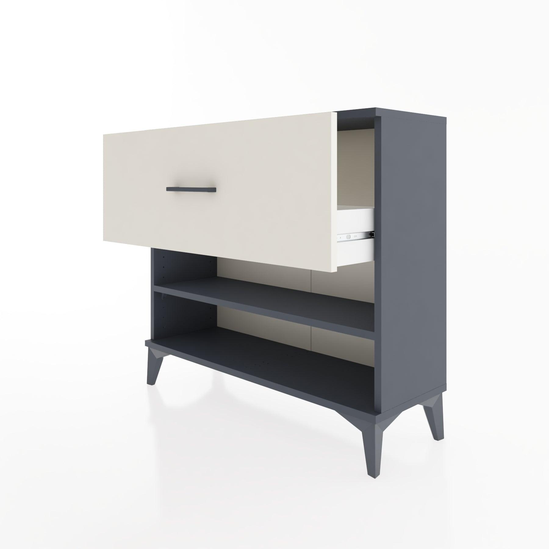 Woodntry Modüler Şifonyer Çekmece ve Raf 88x30x68 cm Antrasit - Woodntry