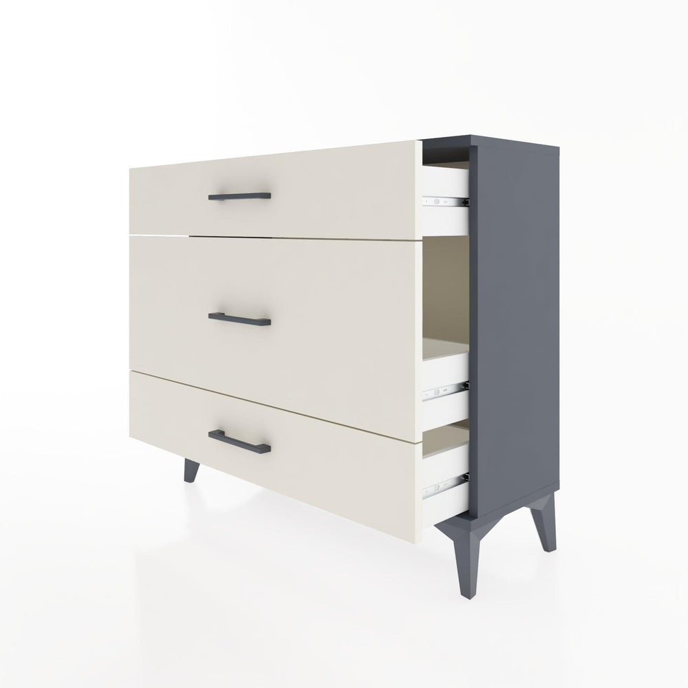 Woodntry Modüler Şifonyer Üç Çekmeceli V5 88x30x68 cm Antrasit - Woodntry