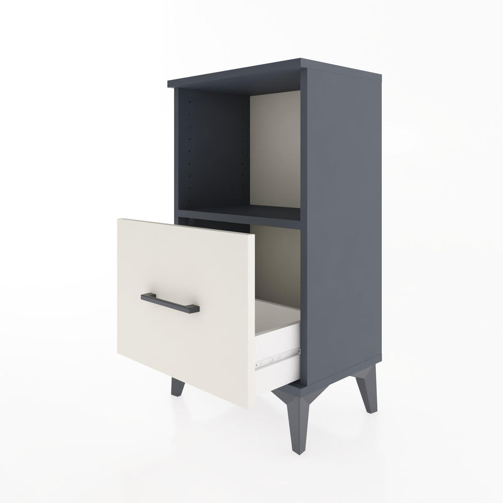 Woodntry Modüler Komodin Tek Çekmece ve Raflı V2 44x30x68 cm Antrasit - Woodntry