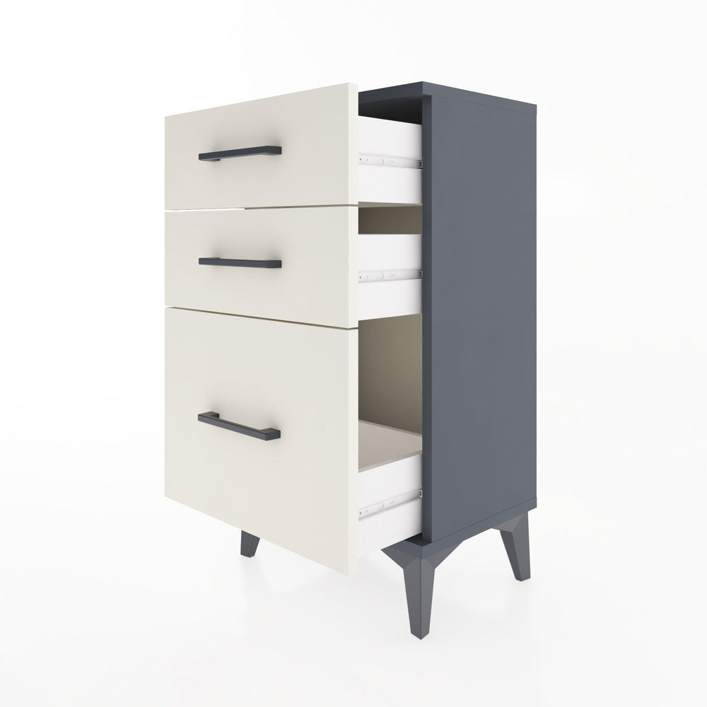 Woodntry Modüler Komodin Üç Çekmeceli V2 44x30x68 cm Antrasit - Woodntry