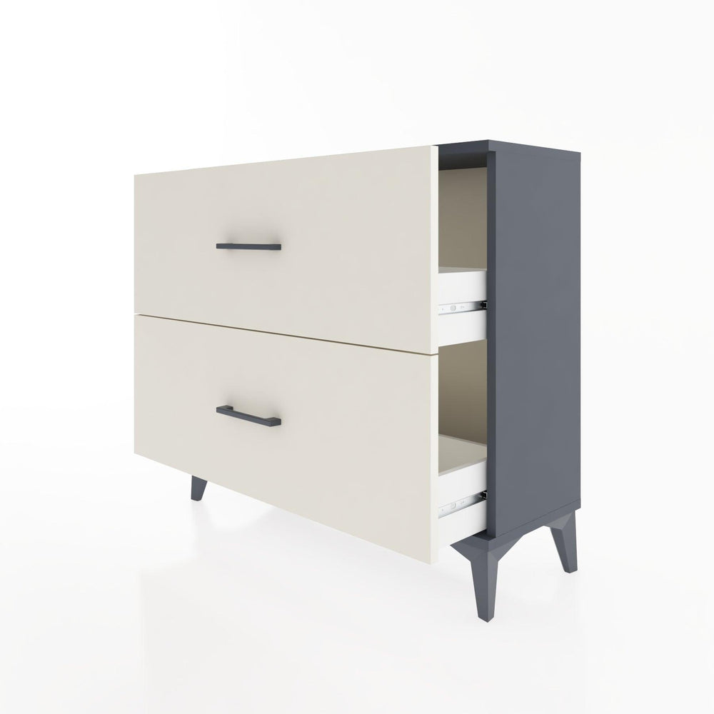 Woodntry Modüler Şifonyer İki Çekmeceli V4 88x30x68 cm Antrasit - Woodntry