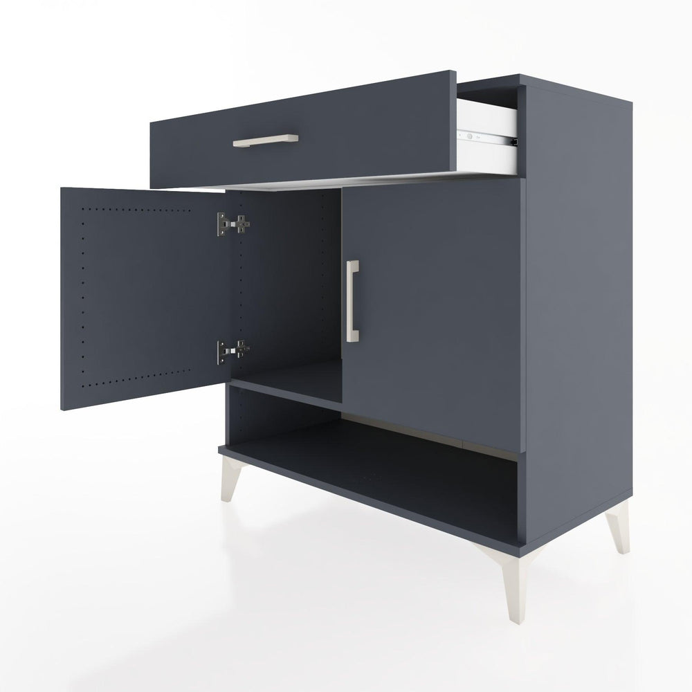 Woodntry Modüler Şifonyer Antrasit 88x44x84 cm Fonksiyonel F66-2