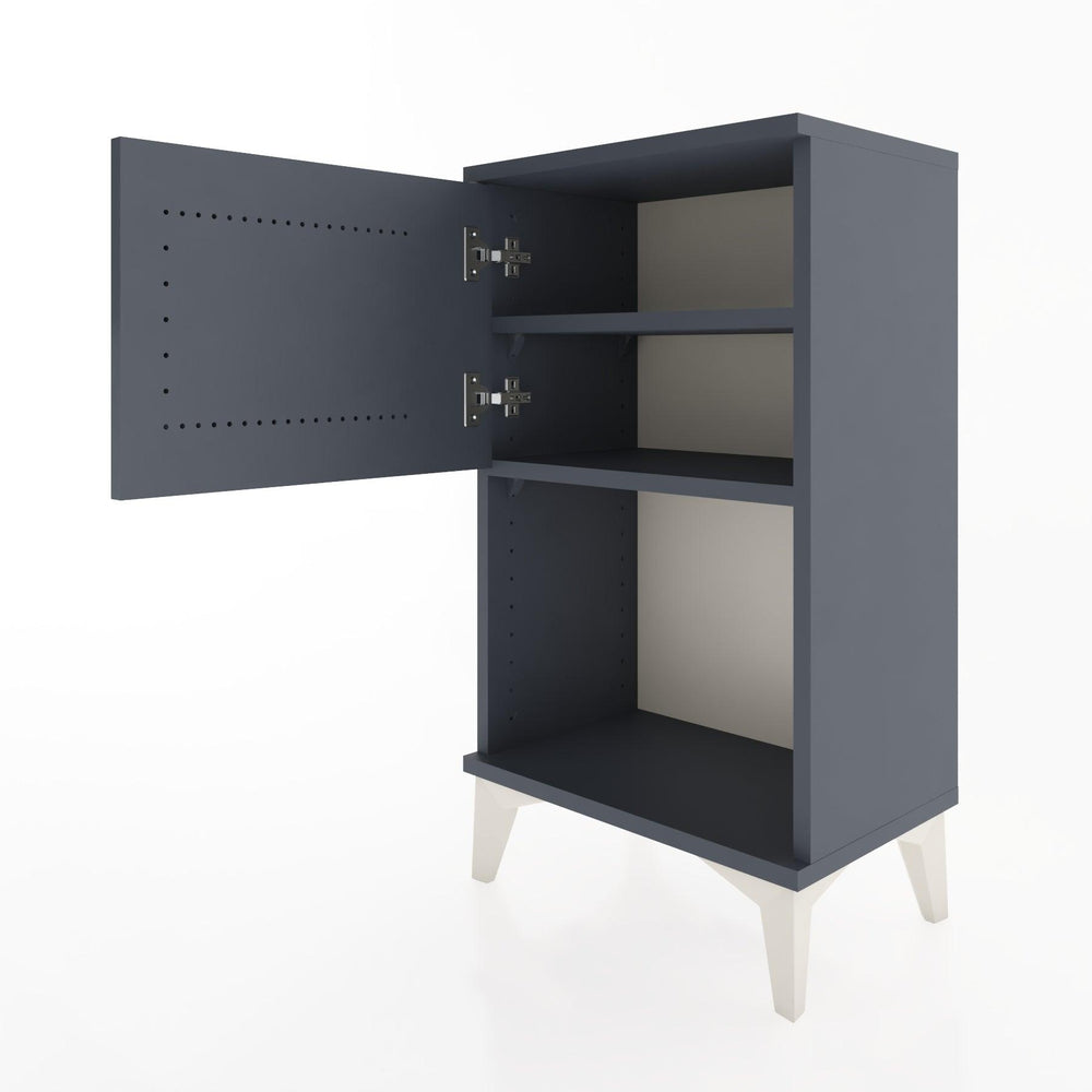 Woodntry Modüler Komodin Raf ve Tek Kapaklı V2 44x30x68 cm Antrasit - Woodntry