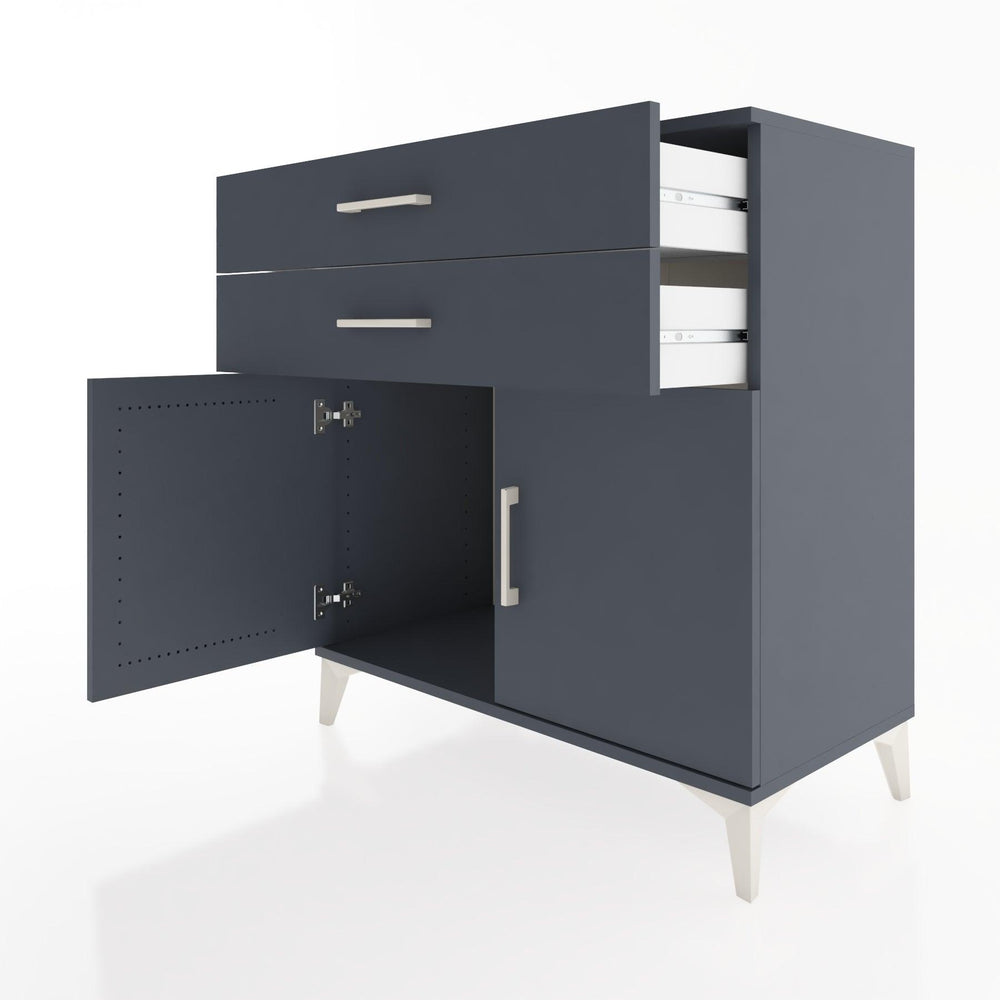 Woodntry Modular Dresser Anthracite 88x44x84 cm with Cover and Drawer KC33-2