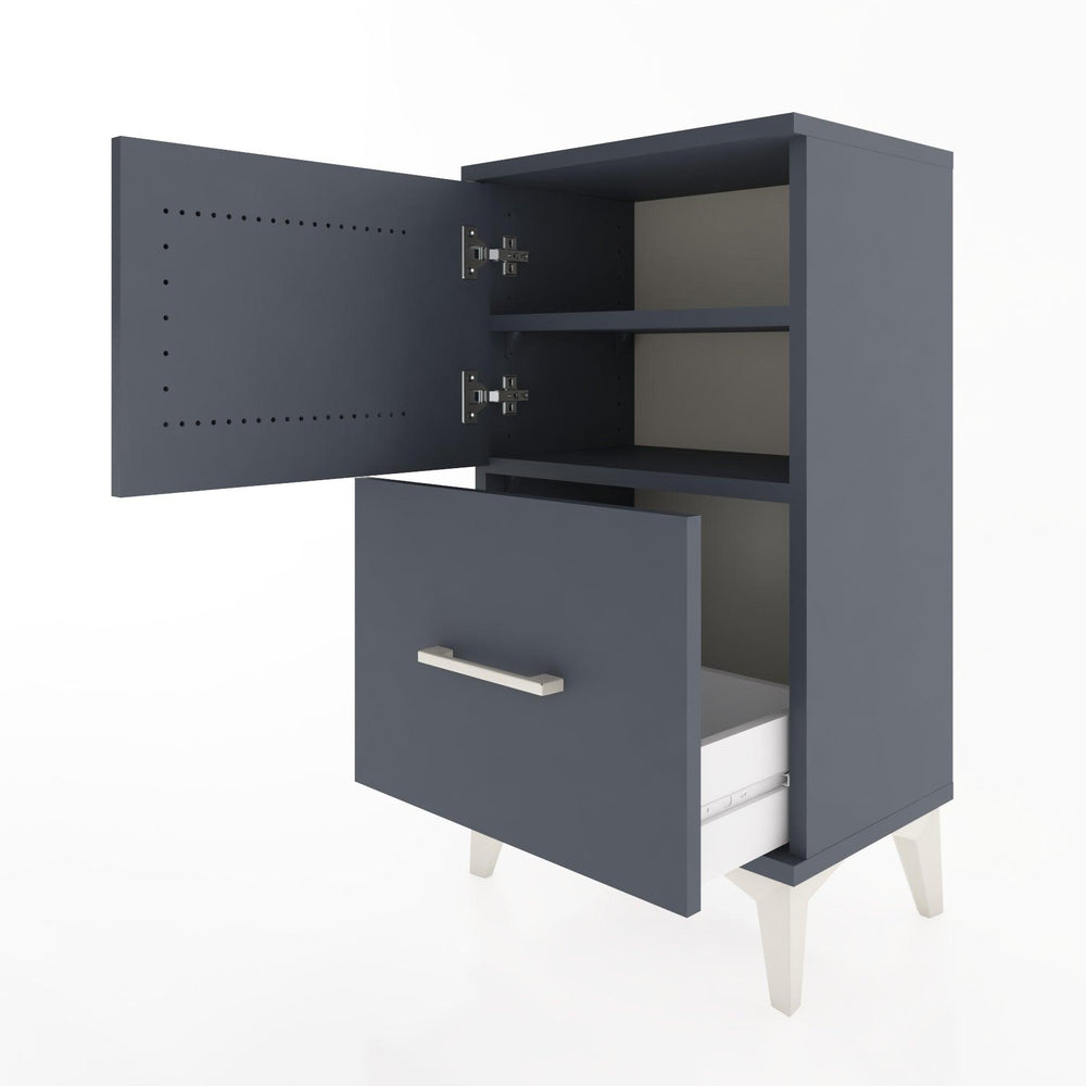 Woodntry Modüler Komodin Çekmece ve Kapaklı V2 44x30x68 cm Antrasit - Woodntry