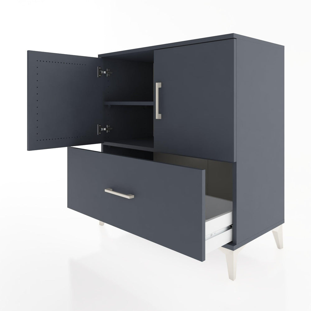 Woodntry Modular Dresser Anthracite 88x44x84 cm with Cover and Drawer KC47-2