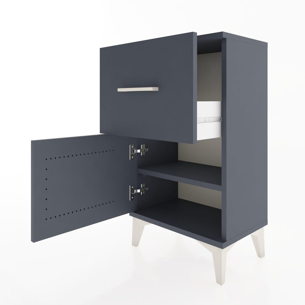 Woodntry Modüler Komodin Çekmece ve Kapaklı V1 44x30x68 cm Antrasit - Woodntry