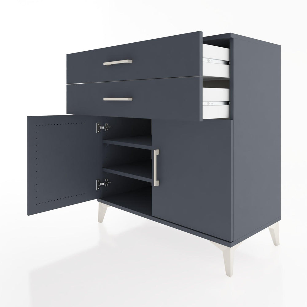 Woodntry Modular Dresser Anthracite 88x44x84 cm with Cover and Drawer KC31-2