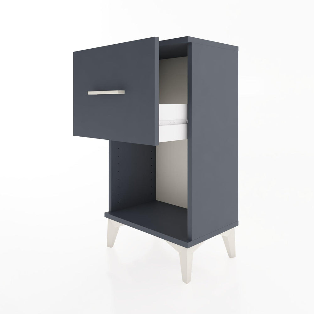 Woodntry Modüler Komodin Tek Çekmece ve Raflı V1 44x30x68 cm Antrasit - Woodntry