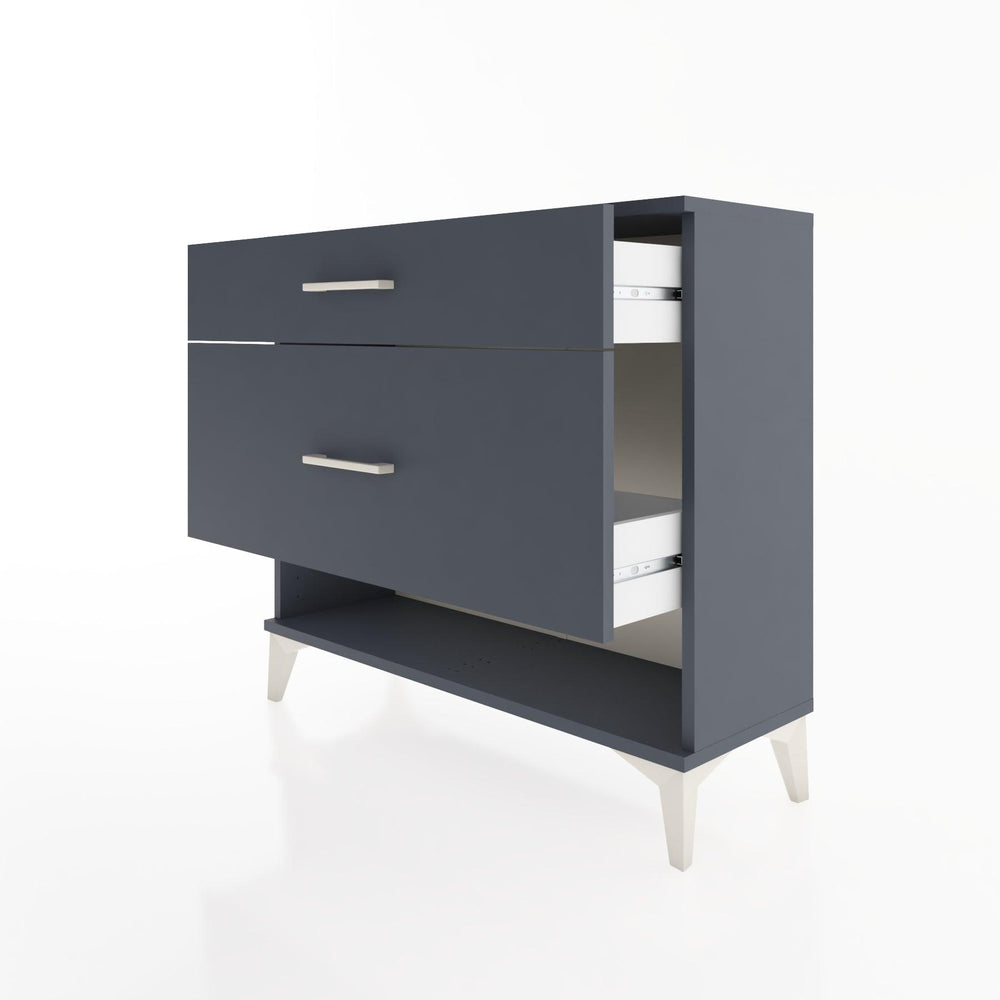 Woodntry Modüler Şifonyer İki Çekmeceli V8 88x30x68 cm Antrasit - Woodntry