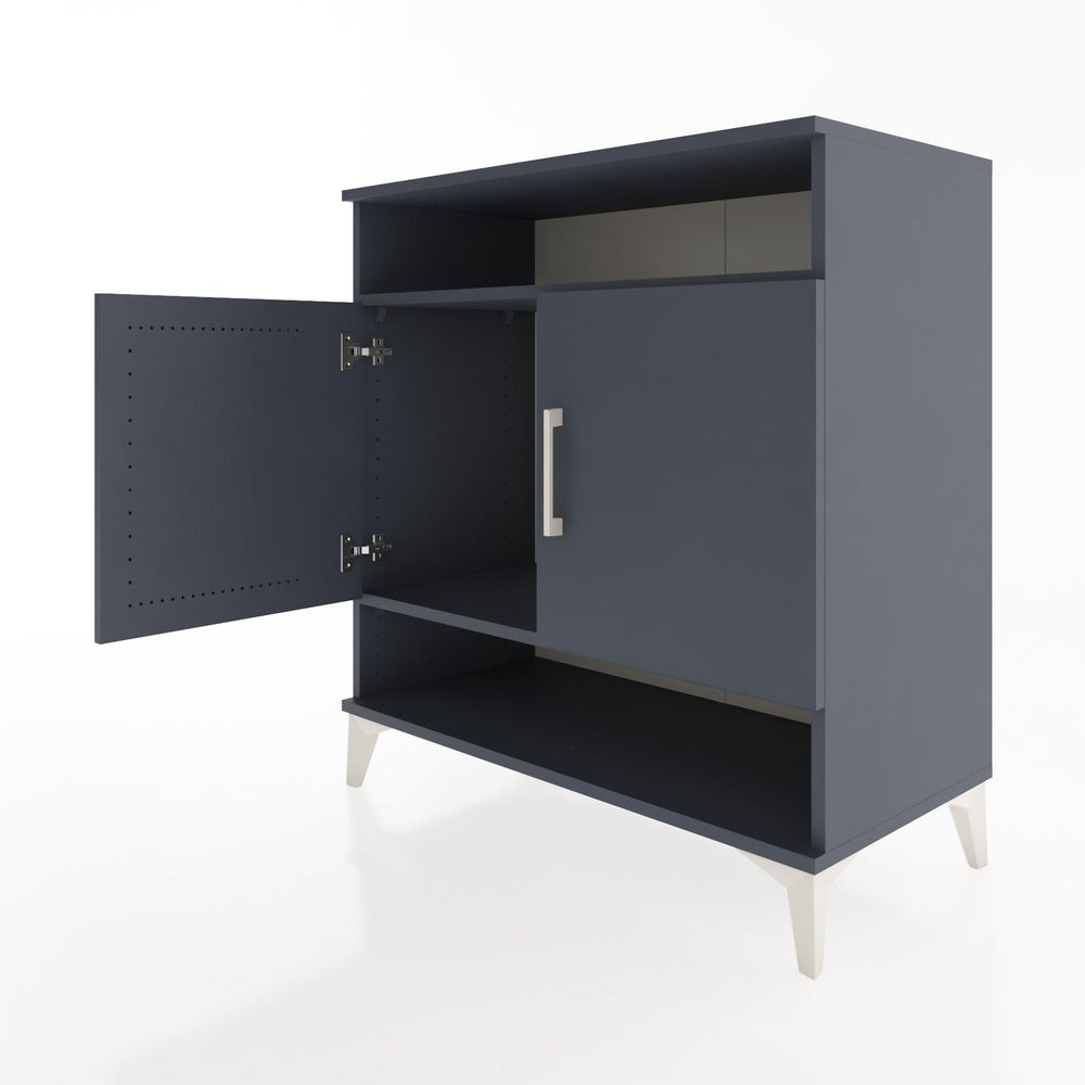 Woodntry Modüler Şifonyer Antrasit 88x44x84 cm Kapaklı ve Raflı KR69-2