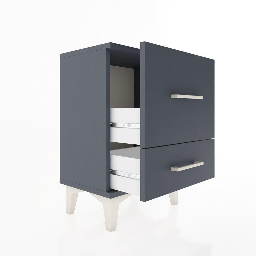 Woodntry Modüler Komodin Büyük ve Küçük Çekmece 44x30x52 cm Antrasit - Woodntry