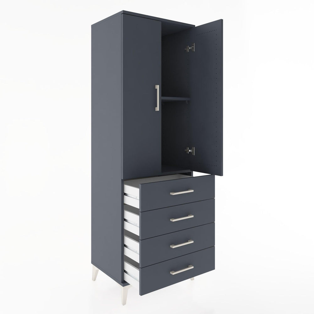 Woodntry Modular Cabinet Anthracite 60x44x170 cm with Doors and Drawers KC5-2