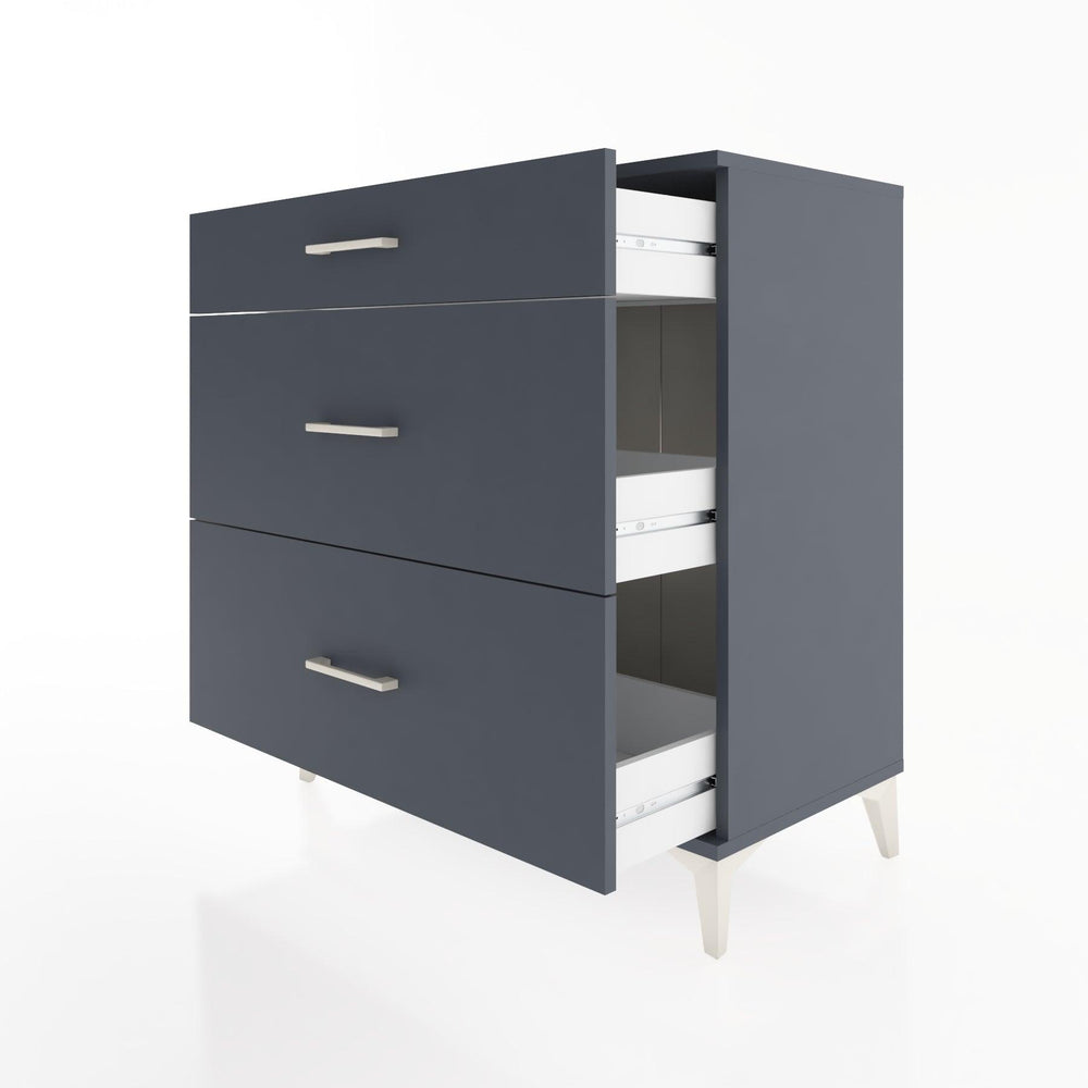 Woodntry Modüler Şifonyer Antrasit 88x44x84 cm Çekmeceli C5-2