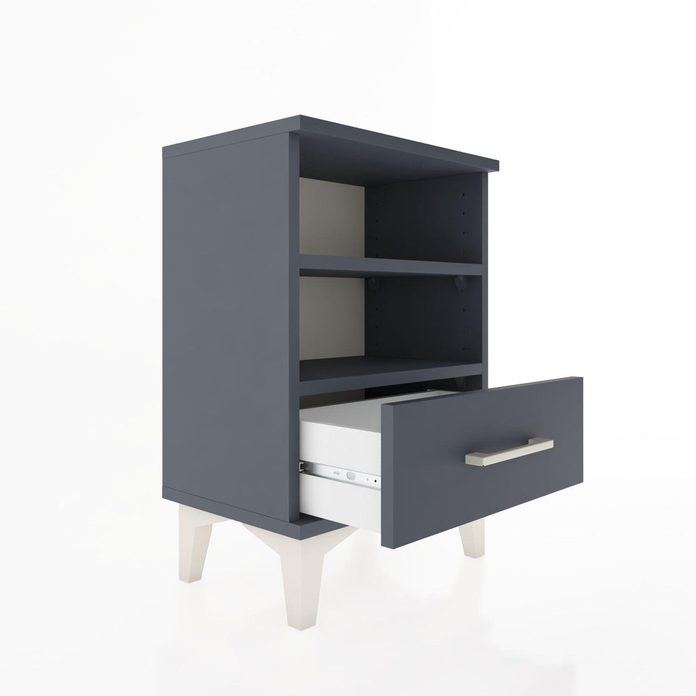 Woodntry Modüler Komodin Çift Raflı 44x30x52 cm Antrasit - Woodntry