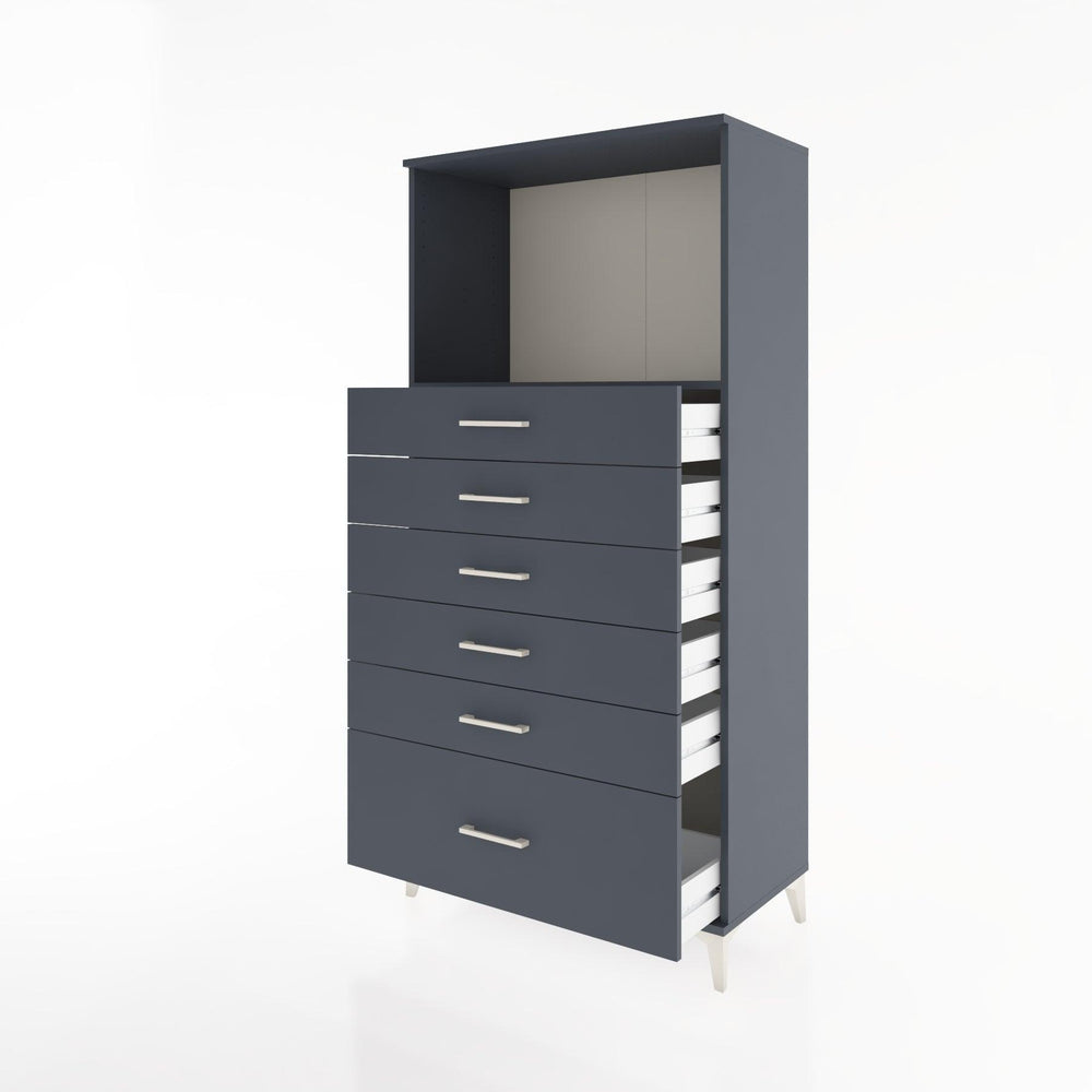 Woodntry Modular Cabinet Anthracite 88x44x170 cm with Drawers and Shelves CR39-2