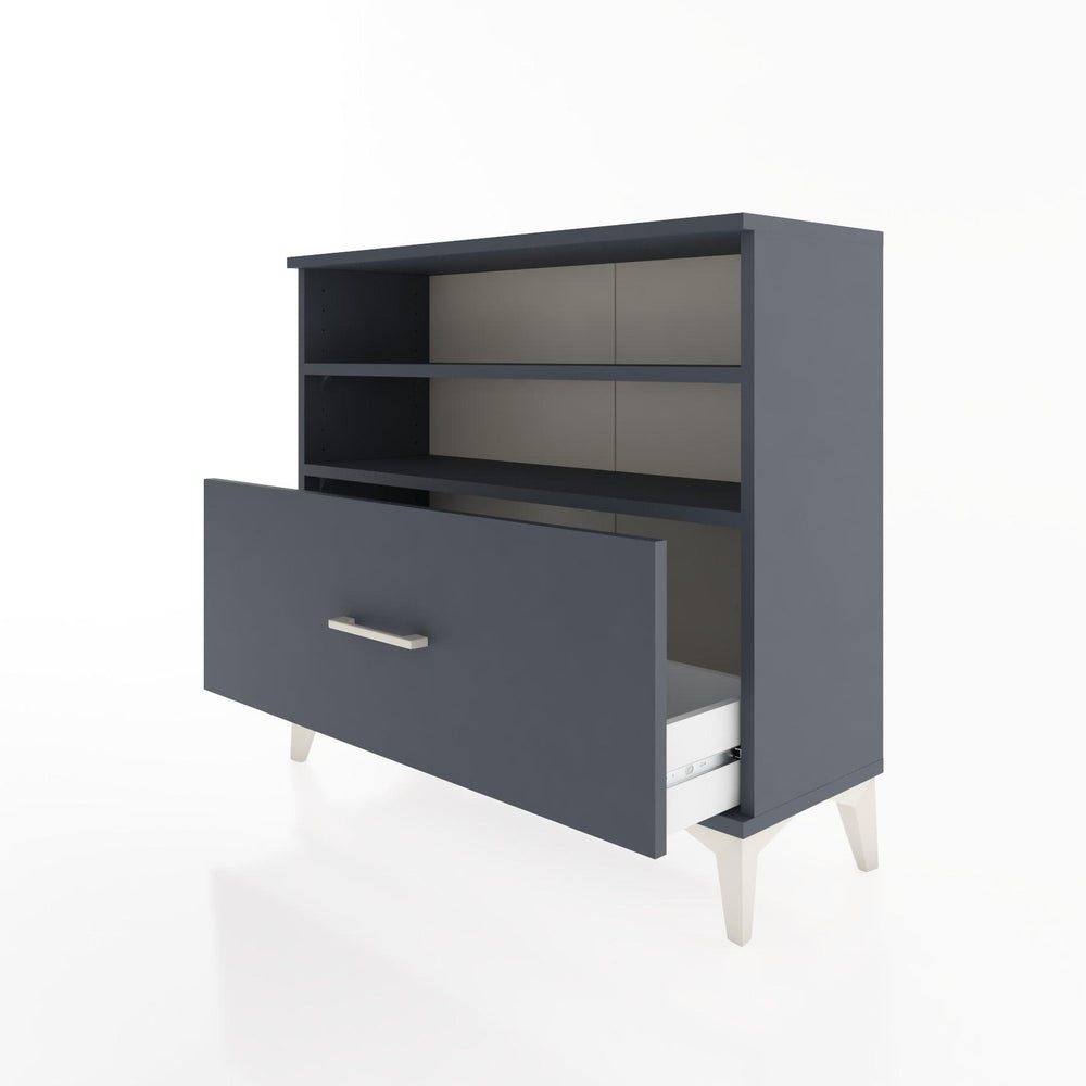 Woodntry Modüler Şifonyer Raf ve Çekmece V1 88x30x68 cm Antrasit - Woodntry