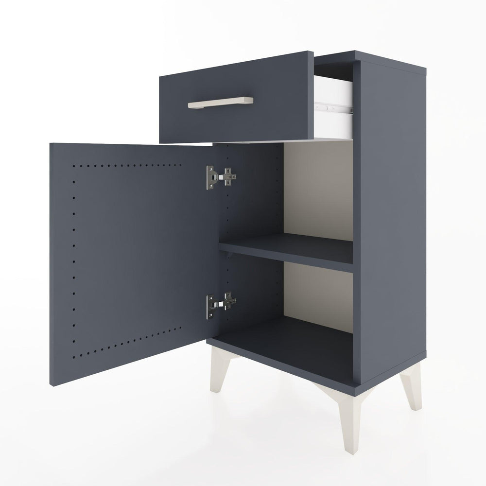 Woodntry Modüler Komodin Çekmece ve Kapaklı V4 44x30x68 cm Antrasit - Woodntry