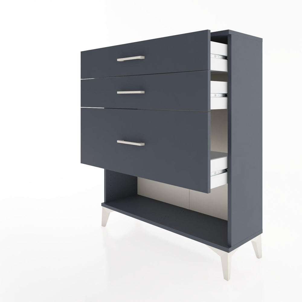 Woodntry Modular Dresser Anthracite 88x30x94 cm with Drawers and Shelves CR15-2