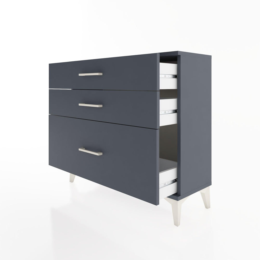 Woodntry Modüler Şifonyer Üç Çekmeceli V3 88x30x68 cm Antrasit - Woodntry