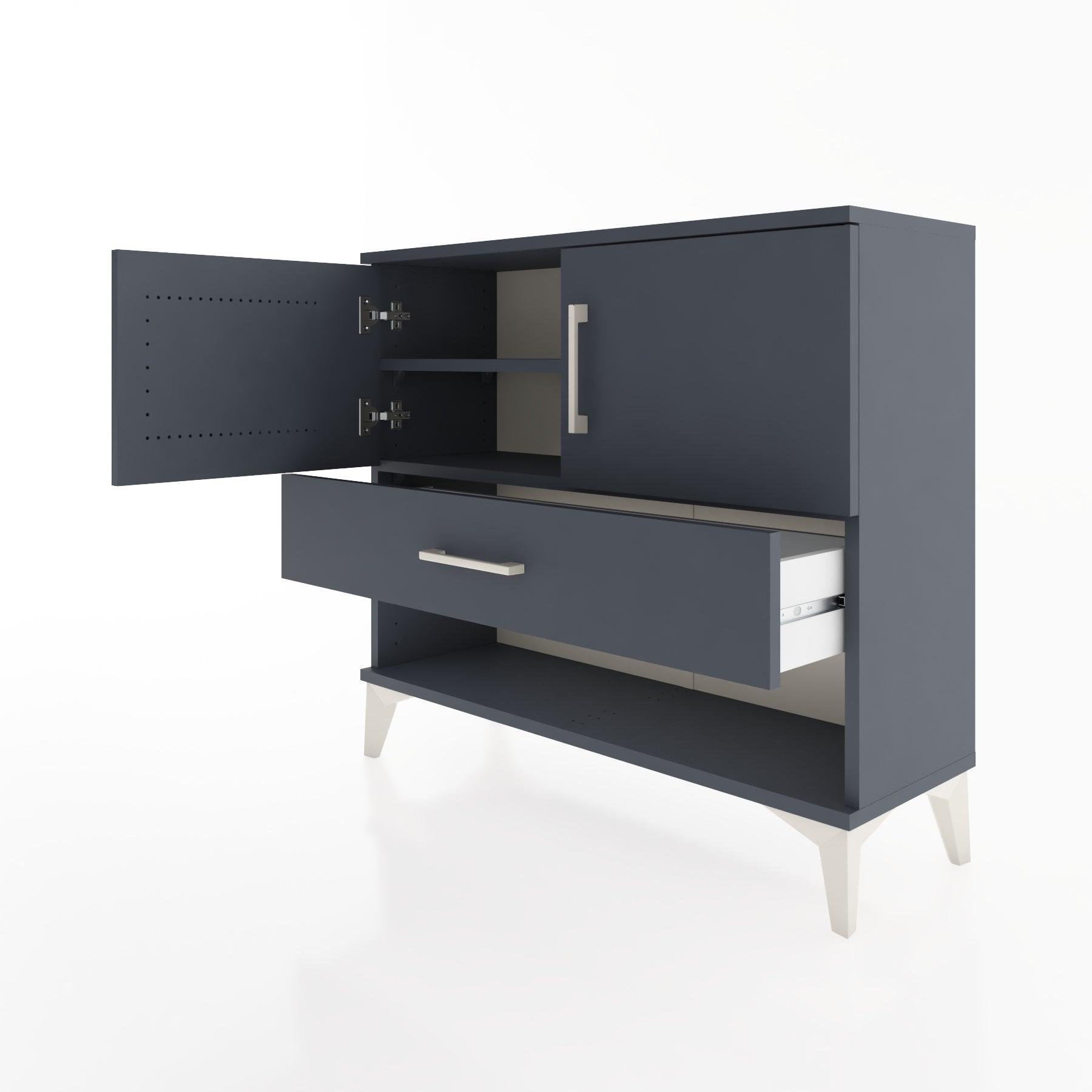 Woodntry Modüler Şifonyer Kapak ve Çekmeceli V4 88x30x68 cm Antrasit - Woodntry