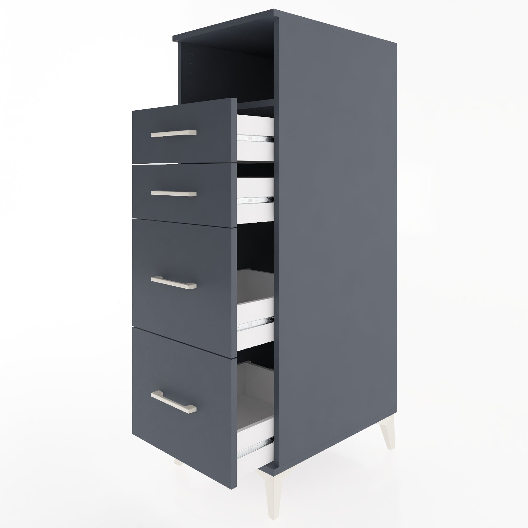 Woodntry Modular Cabinet Anthracite 44x59x122 cm with Drawers and Shelves CR101-2