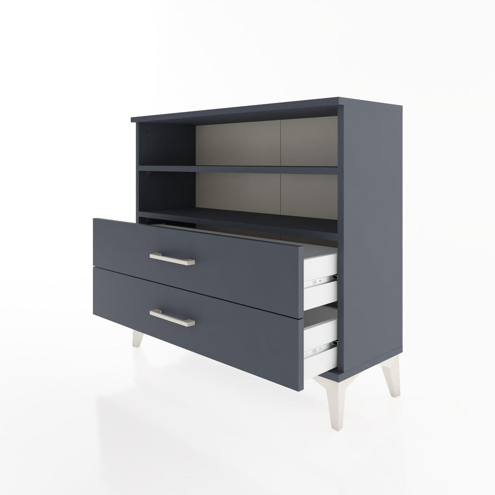 Woodntry Modüler Şifonyer İki Çekmeceli V2 88x30x68 cm Antrasit - Woodntry