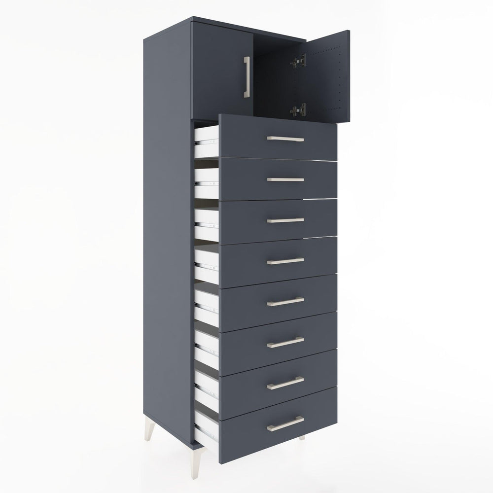 Woodntry Modular Cabinet Anthracite 60x44x170 cm with Doors and Drawers KC1-2