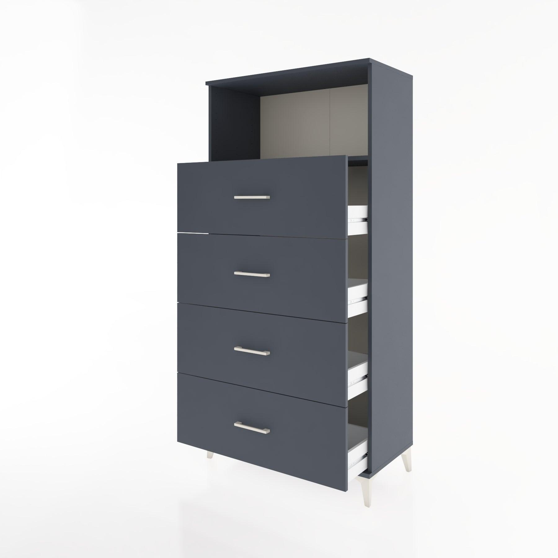 Woodntry Modular Cabinet Anthracite 88x44x170 cm with Drawers and Shelves CR53-2