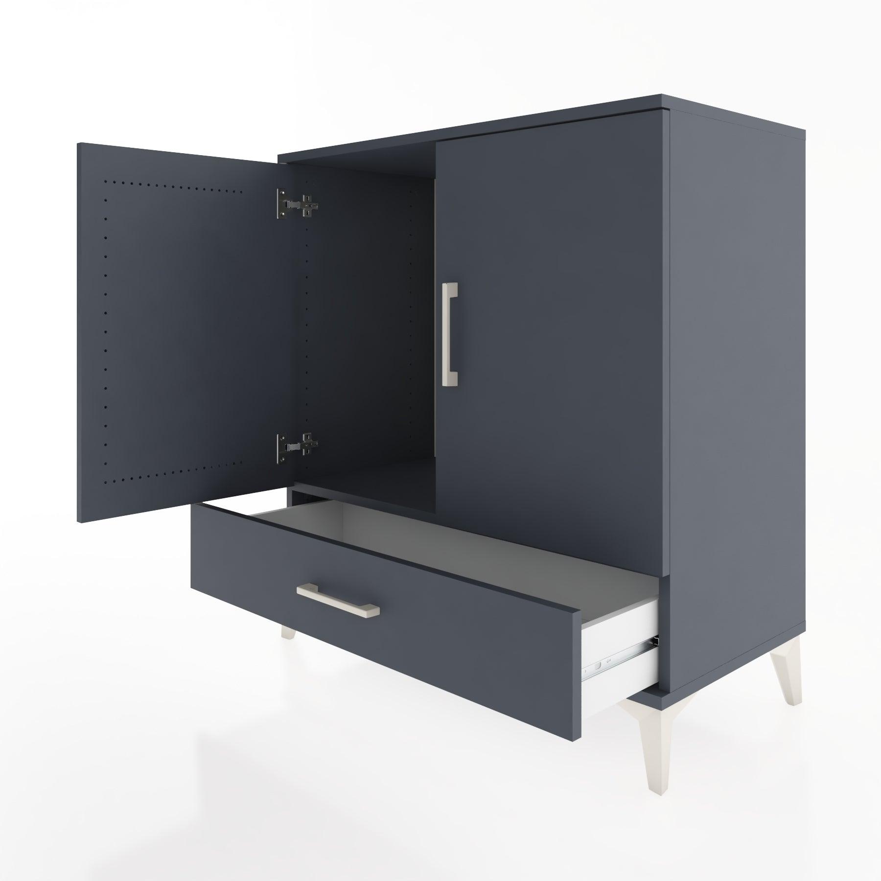 Woodntry Modular Dresser Anthracite 88x44x84 cm with Cover and Drawer KC73-2