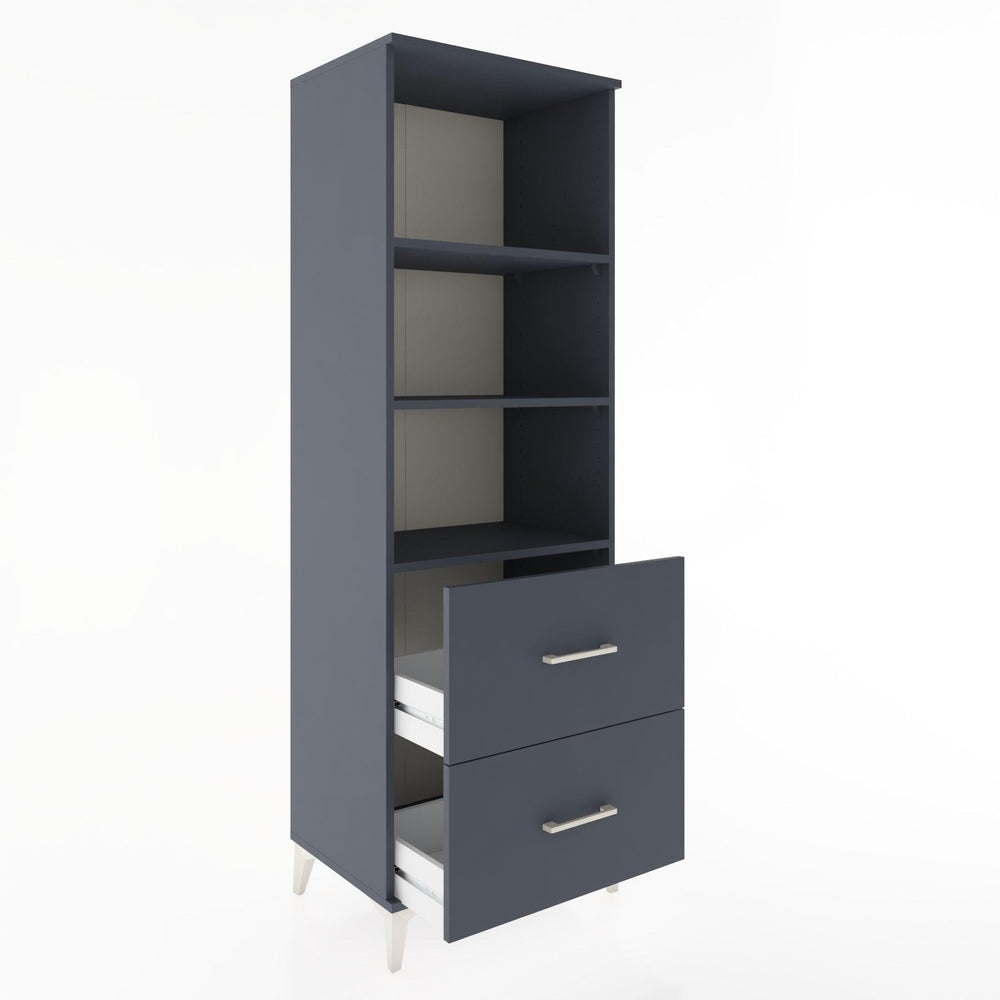 Woodntry Modular Cabinet Anthracite 60x44x170 cm with Drawers and Shelves CR48-2