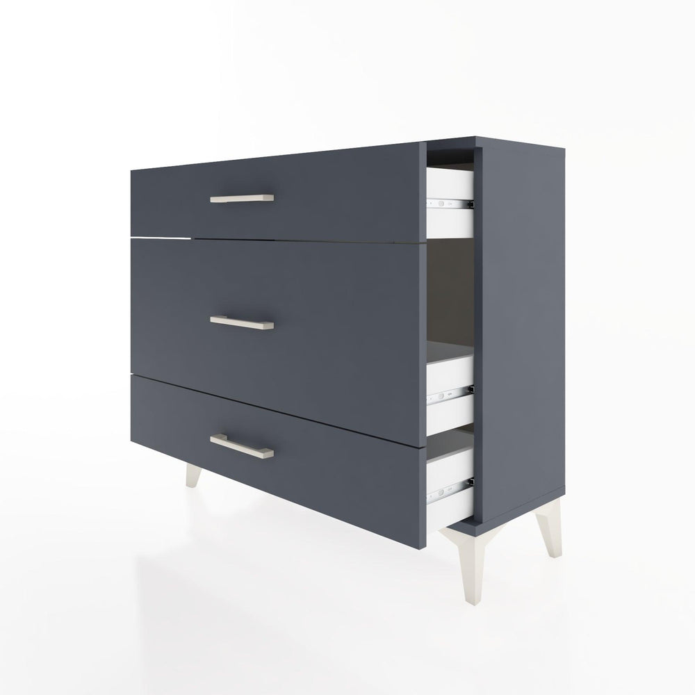 Woodntry Modüler Şifonyer Üç Çekmeceli V5 88x30x68 cm Antrasit - Woodntry