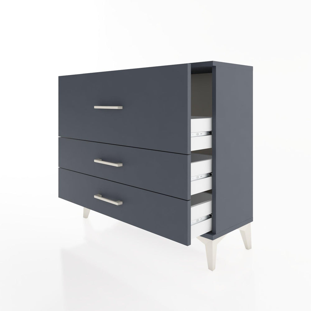 Woodntry Modüler Şifonyer Üç Çekmeceli V4 88x30x68 cm Antrasit - Woodntry