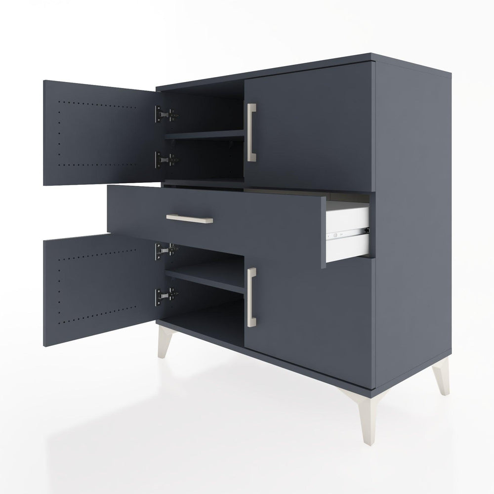 Woodntry Modular Dresser Anthracite 88x44x84 cm with Cover and Drawer KC101-2