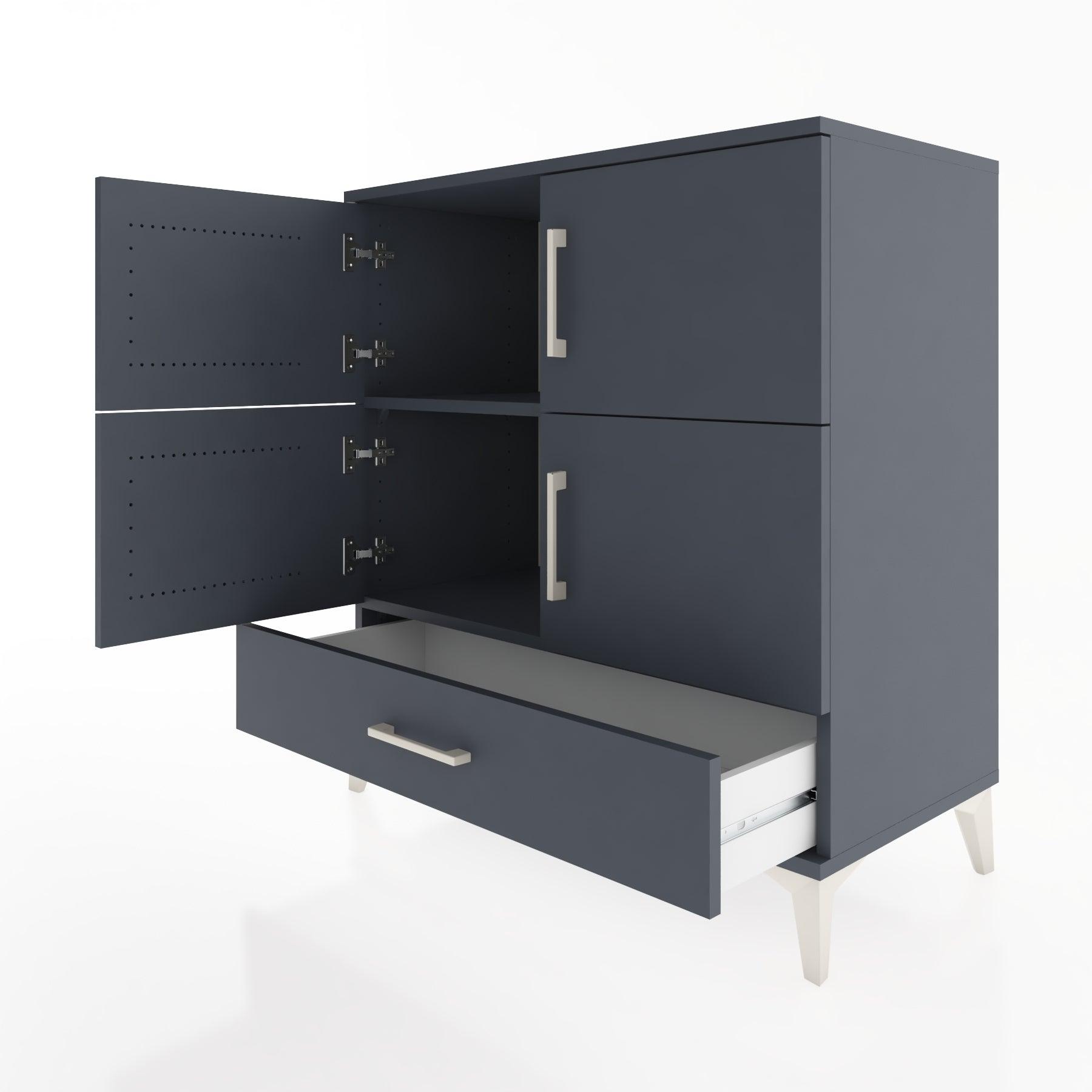 Woodntry Modular Dresser Anthracite 88x44x84 cm with Cover and Drawer KC92-2