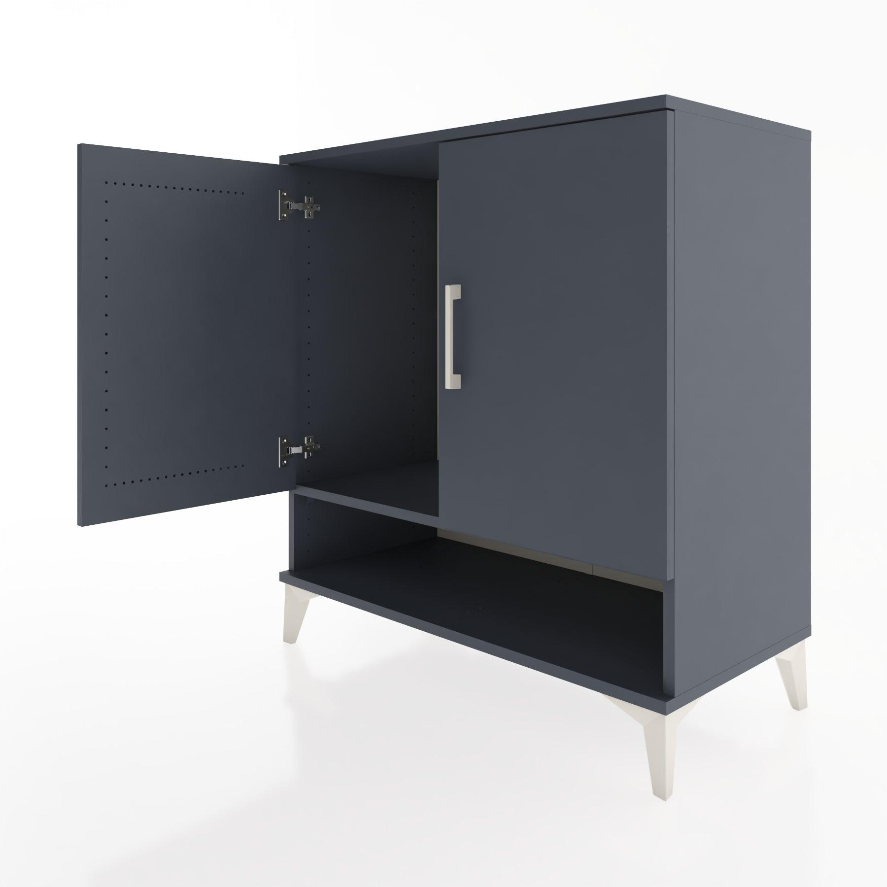 Woodntry Modular Dresser Anthracite 88x44x84 cm with Cover and Shelf KR77-2