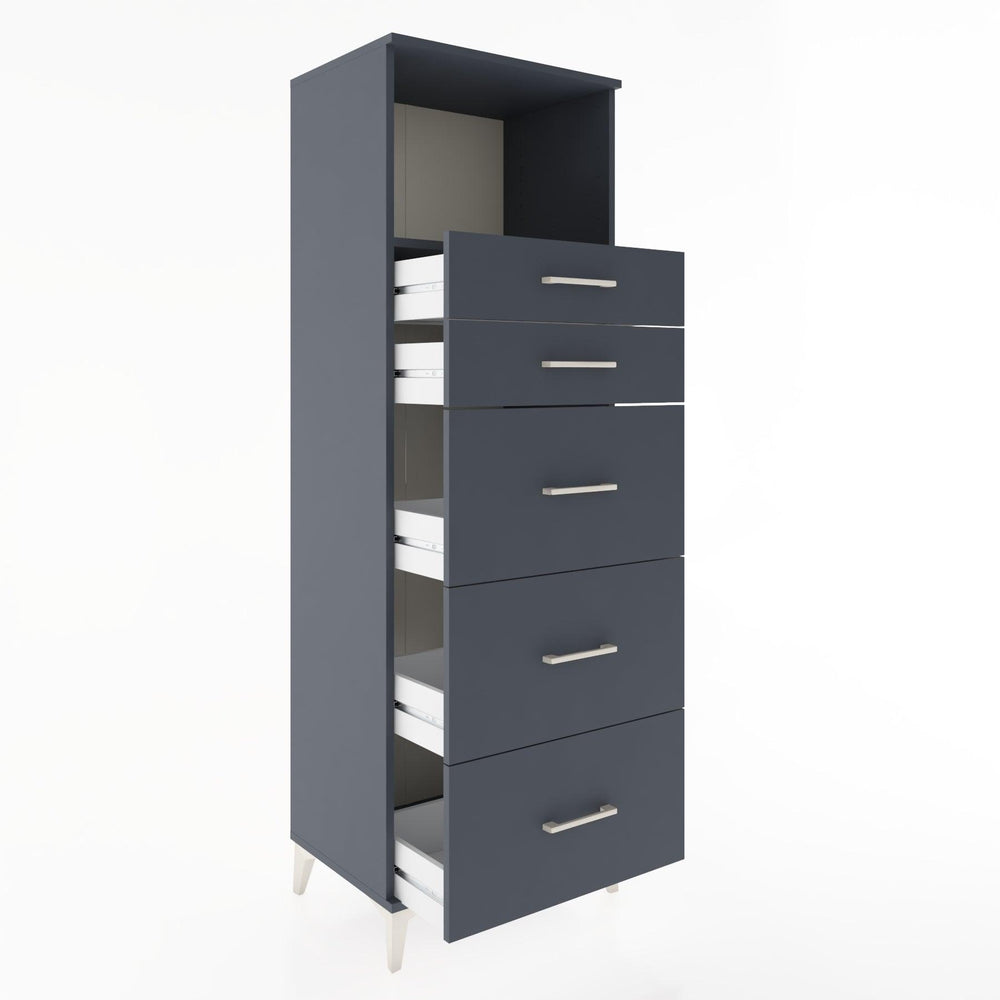 Woodntry Modular Cabinet Anthracite 60x44x170 cm with Drawers and Shelves CR49-2