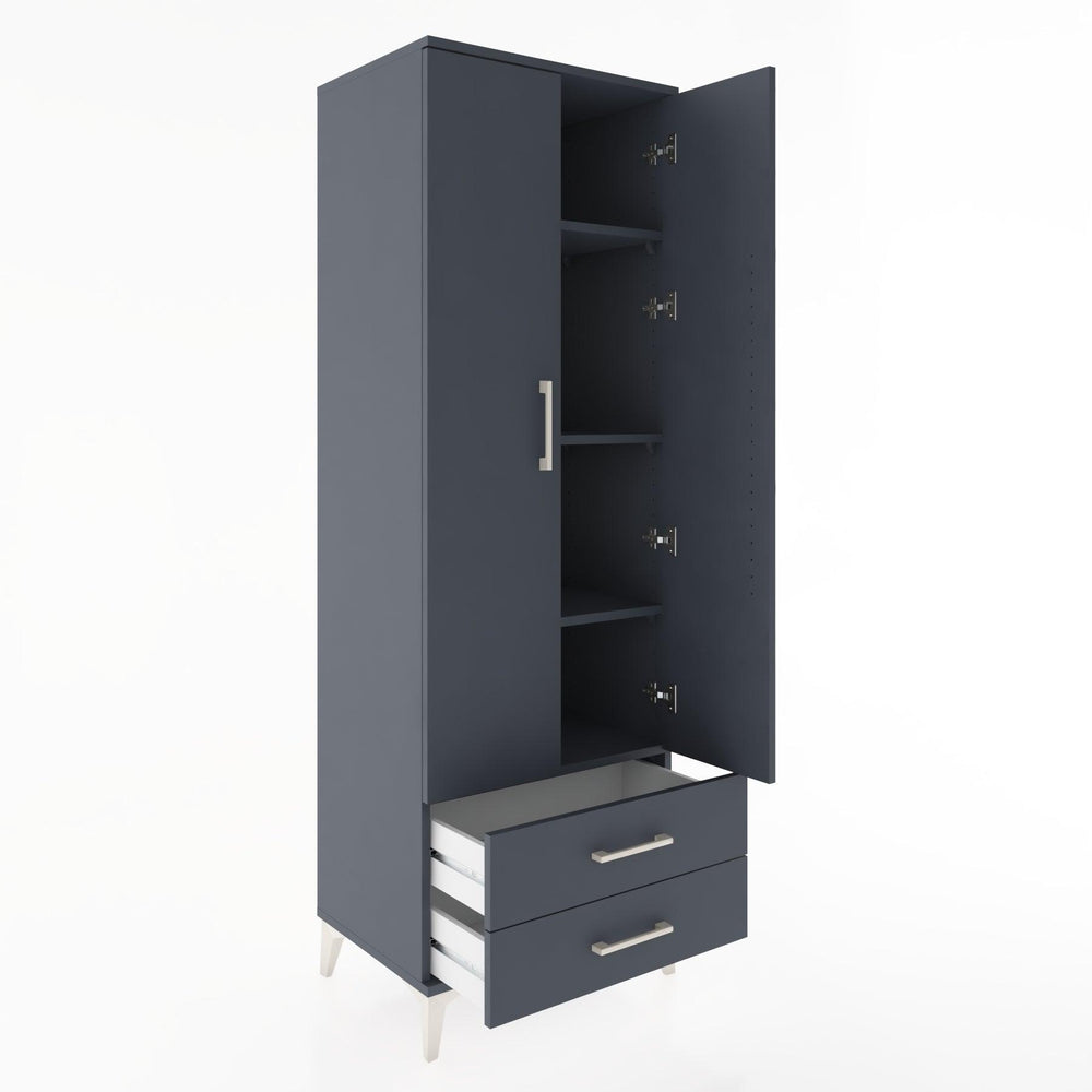 Woodntry Modular Cabinet Anthracite 60x44x170 cm with Doors and Drawers KC7-2
