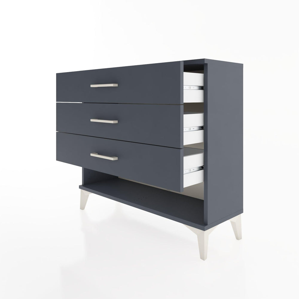 Woodntry Modüler Şifonyer Üç Çekmeceli V1 88x30x68 cm Antrasit - Woodntry