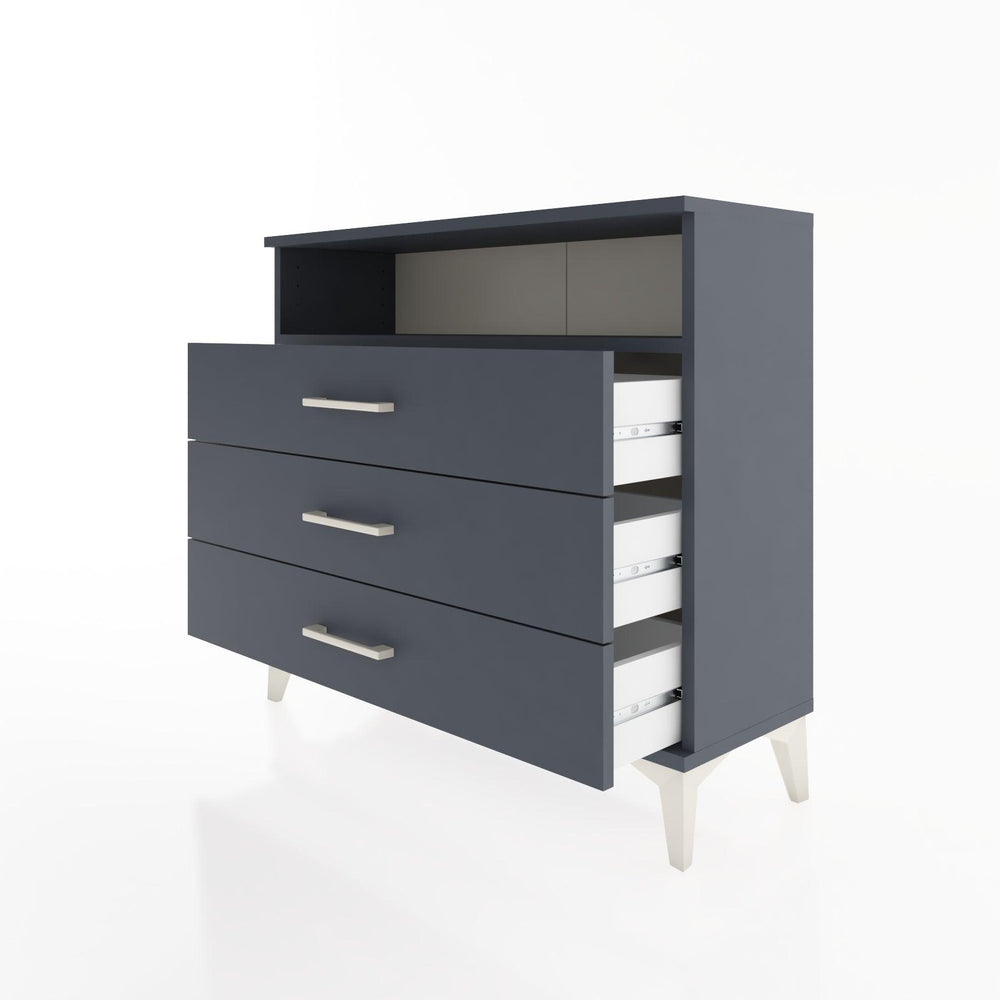 Woodntry Modüler Şifonyer Üç Çekmeceli V2 88x30x68 cm Antrasit - Woodntry