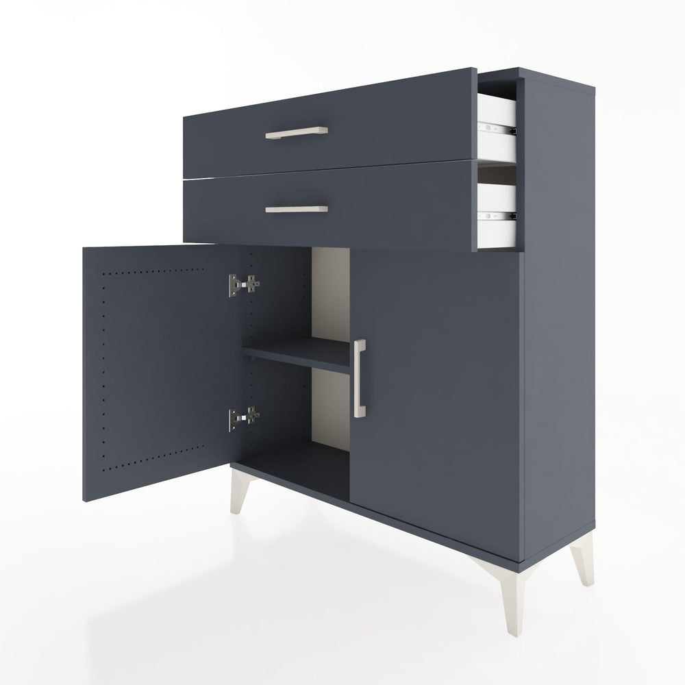 Woodntry Modular Dresser Anthracite 88x30x94 cm with Cover and Drawer KC3-2