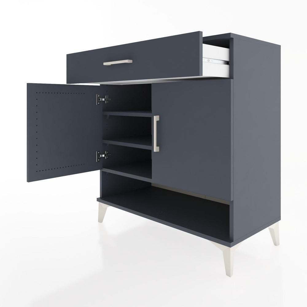 Woodntry Modüler Şifonyer Antrasit 88x44x84 cm Fonksiyonel F64-2