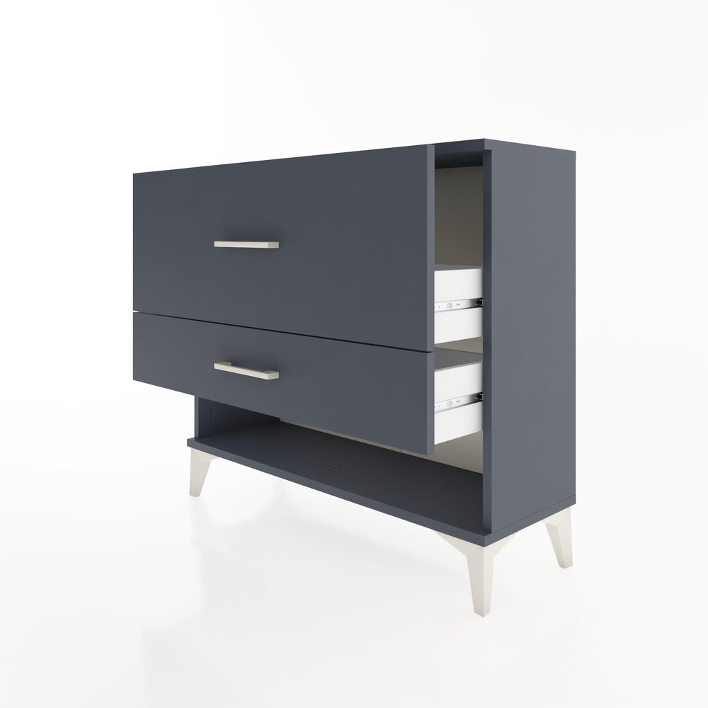 Woodntry Modüler Şifonyer İki Çekmeceli V5 88x30x68 cm Antrasit - Woodntry