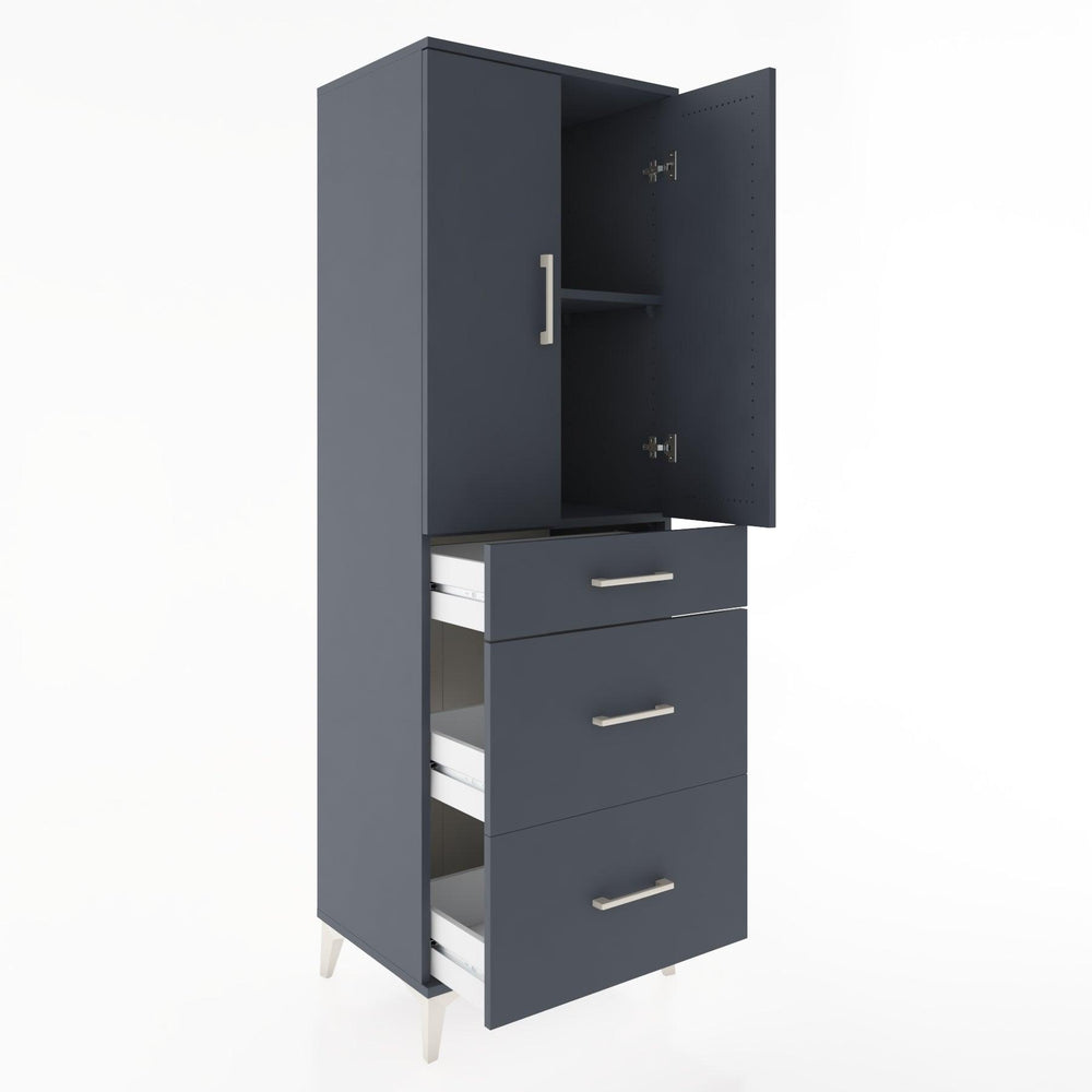 Woodntry Modular Cabinet Anthracite 60x44x170 cm with Doors and Drawers KC20-2