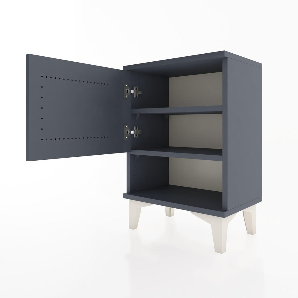 Woodntry Modüler Komodin Tek Kapak ve Raflı 44x30x52 cm Antrasit - Woodntry