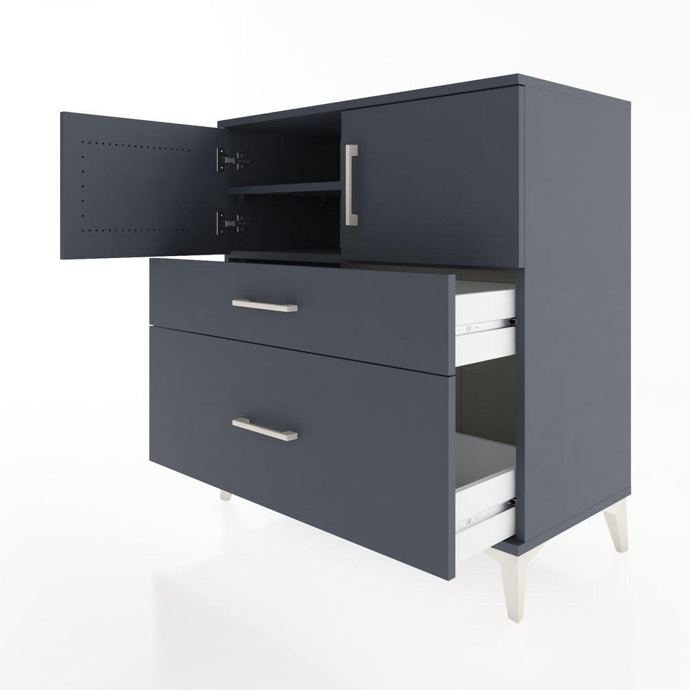 Woodntry Modular Dresser Anthracite 88x44x84 cm with Cover and Drawer KC109-2