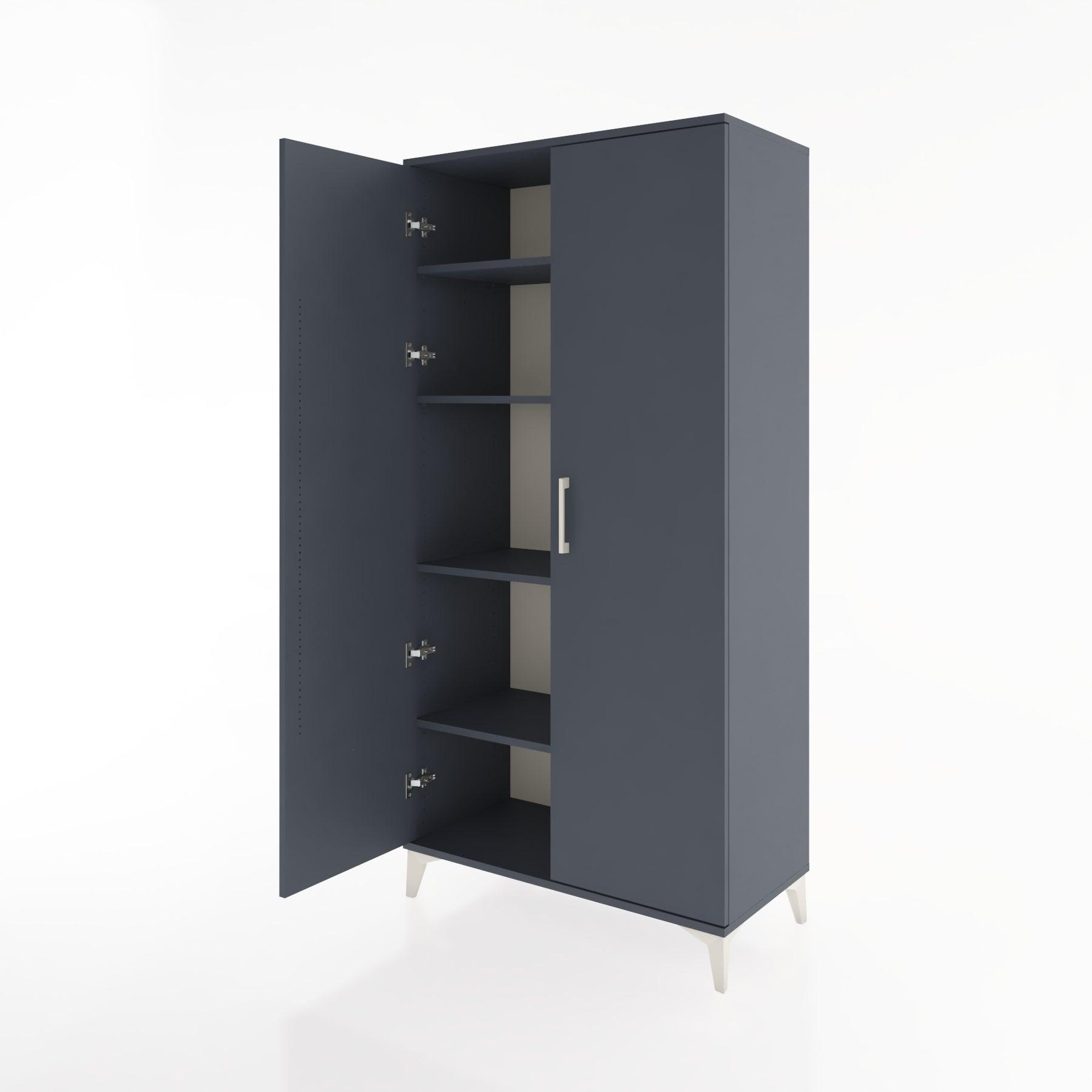 Woodntry Modular Cabinet Anthracite 88x44x170 cm with Cover K9-2