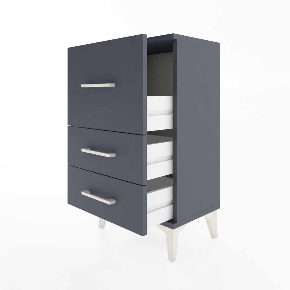 Woodntry Modüler Komodin Üç Çekmeceli V1 44x30x68 cm Antrasit - Woodntry