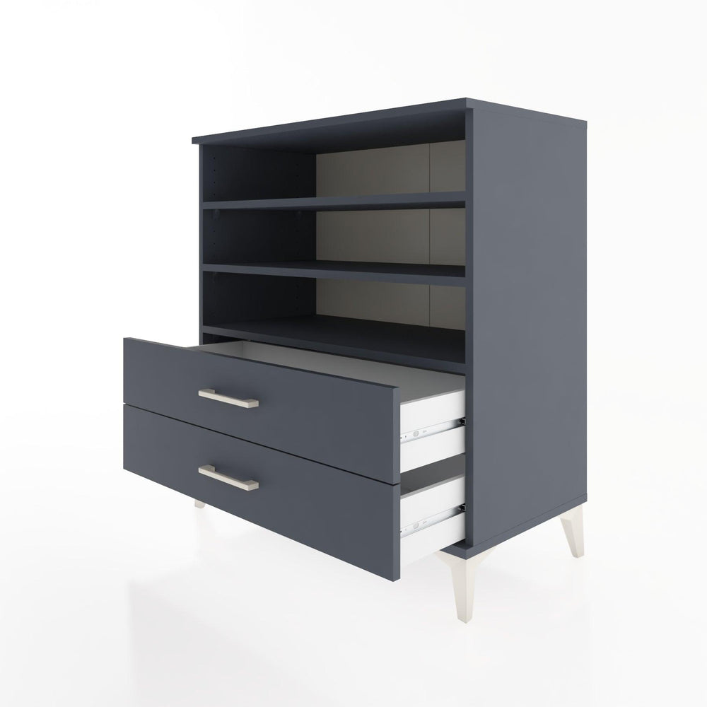 Woodntry Modular Dresser Anthracite 88x44x84 cm with Drawers and Shelves CR15-2